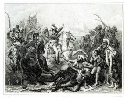 Battle of the Pyramids in the Egyptian campaign in July 1798. The French army under Napoleon Bona?