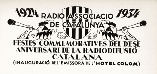 Inauguration of radio station Radio Associació of Catalonia in the Hotel Colón, celebrating its t?
