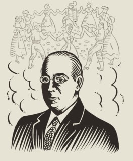 Josep Serra Bonal (1874-1939). Catalan musician. Drawing, 1934.