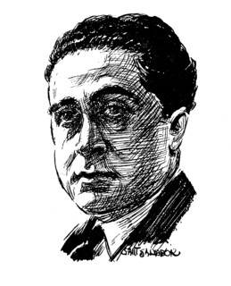 Manuel Palau Boix (1893-1967). Spanish composer born in Valencia. Drawing by 1934.