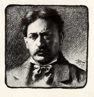 Celestino Sadurní Deop (1830-1896). Catalan engraver. Drawing from 1900.