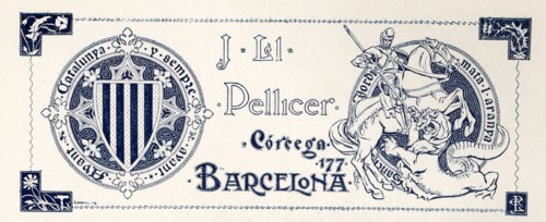 Advertising J. Ll. Pellicer, engraver. Barcelona, 1900.