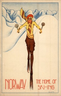 Tourist brochure for the winter season in Norway, 1928.