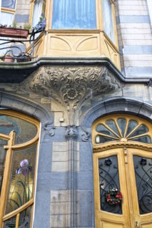 Miscellaneous Brussels art nouveau details, Belgium, c2014-c2017. Artist: Alan John Ainsworth.