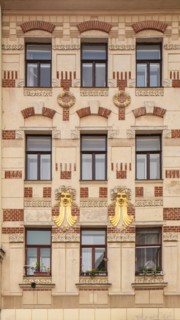 Jugendstil building, Minoritska 8, Brno, Czech Republic, 2016. Artist: Alan John Ainsworth.