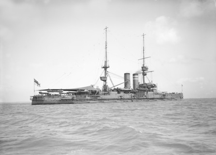 'HMS Hindustan', 1911. Creator: Kirk & Sons of Cowes.