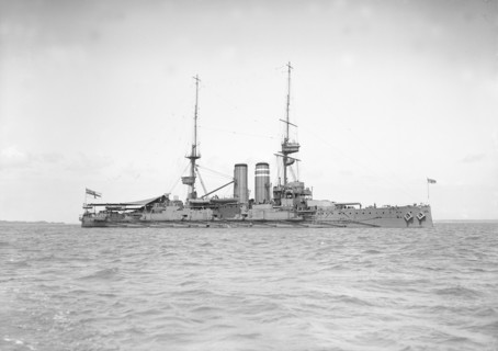 'HMS Hindustan', 1911. Creator: Kirk & Sons of Cowes.