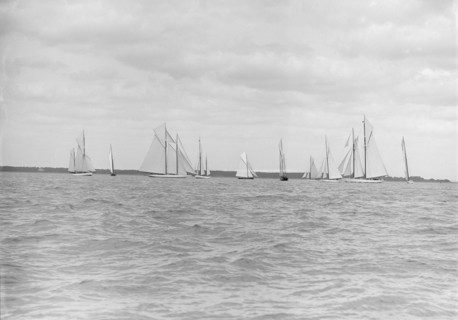 Start for the King's Cup yacht race, 1913. Creator: Kirk & Sons of Cowes.
