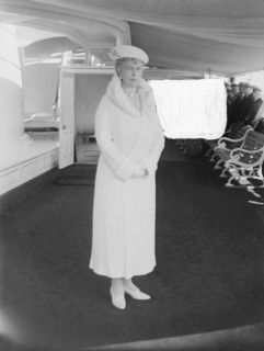 Queen Mary aboard 'HMY Victoria and Albert', 1933. Creator: Kirk & Sons of Cowes.