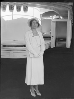The Duchess of York aboard 'HMY Victoria and Albert', 1933. Creator: Kirk & Sons of Cowes.