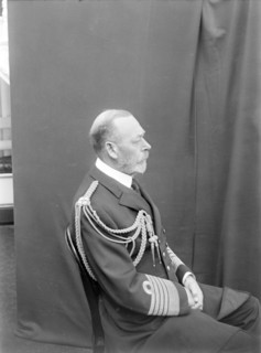 Studio portrait of George V taken aboard 'HMY Victoria and Albert', c1935. Creator: Kirk & Sons of Cowes.