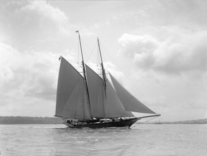 The schooner 'Allah Karim', 1912. Creator: Kirk & Sons of Cowes.