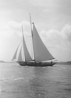 The schooner 'Allah Karim', 1912. Creator: Kirk & Sons of Cowes.