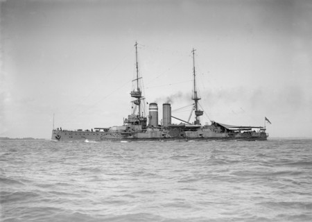 'HMS Hindustan', 1911. Creator: Kirk & Sons of Cowes.