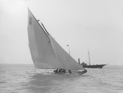 The 7 Metre Olympic class 'Quaker Girl', 1911. Creator: Kirk & Sons of Cowes.
