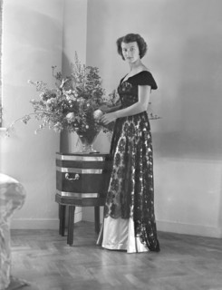Portrait of woman in evening dress, (Isle of Wight?), c1935.  Creator: Kirk & Sons of Cowes.