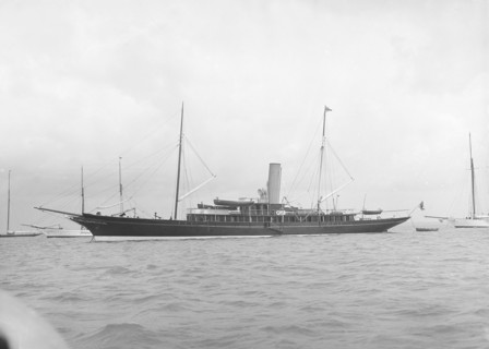 The steam yacht 'Rosabelle II' 1912. Creator: Kirk & Sons of Cowes.