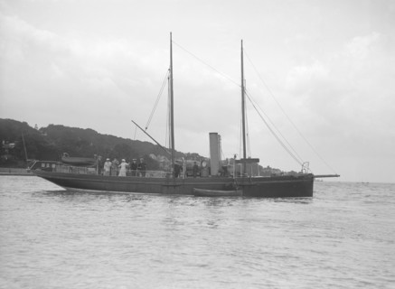 The steam yacht 'Harbinger', 1912. Creator: Kirk & Sons of Cowes.