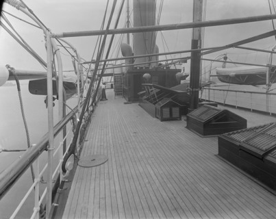 Top deck on steam yacht 'Venetia', 1920. Creator: Kirk & Sons of Cowes.