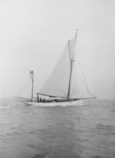 The yawl 'Colleen' under way, 1912. Creator: Kirk & Sons of Cowes.