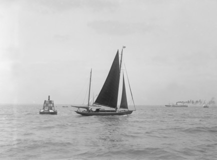 The ketch 'The Nun' under sail, 1922. Creator: Kirk & Sons of Cowes.