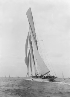 The spectacular 338-ton Big Class schooner 'Westward', 1926. Creator: Kirk & Sons of Cowes.