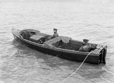 Venetia's Wolseley motor launch, 1914. Creator: Kirk & Sons of Cowes.