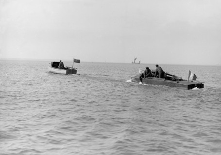 The French hydroplane 'Despujols I' being towed, 1913. Creator: Kirk & Sons of Cowes.