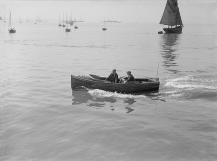 Wolseley motor launch under way, 1914. Creator: Kirk & Sons of Cowes.