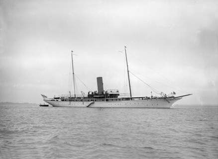 The steam yacht 'Cassandra', 1913. Creator: Kirk & Sons of Cowes.