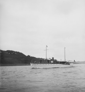 The 30 ton motor yacht 'Scaramouche', 1934. Creator: Kirk & Sons of Cowes.