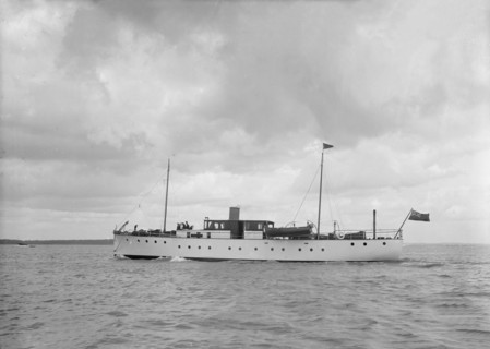 The 85 ton motor yacht 'Aldic' under way, 1936. Creator: Kirk & Sons of Cowes.