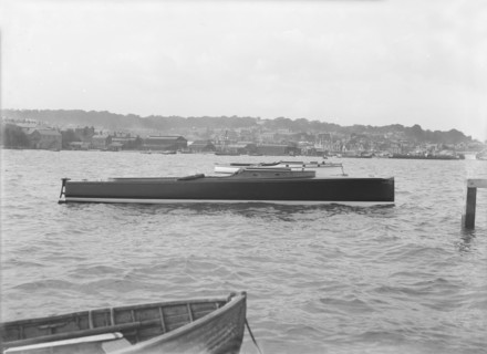Saunders' motor launch, 1914. Creator: Kirk & Sons of Cowes.