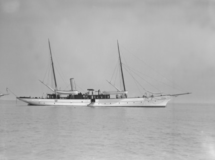 The steam yacht 'Mera', 1911. Creator: Kirk & Sons of Cowes.