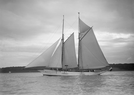 The schooner 'Esma', 1911. Creator: Kirk & Sons of Cowes.