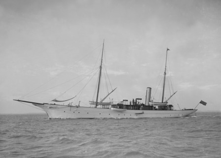 The steam yacht 'Mera', 1911. Creator: Kirk & Sons of Cowes.
