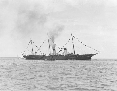 The Russian Imperial Yacht 'Standart' at Cowes, 1909. Creator: Kirk & Sons of Cowes.