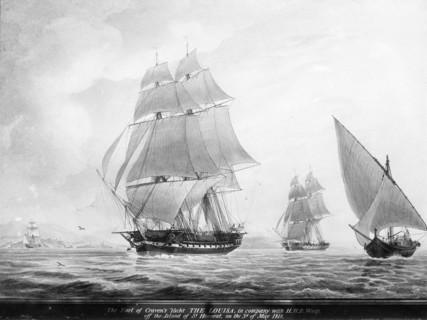 Royal Yacht Squadron painting of 'Louisa'. Creator: Kirk & Sons of Cowes.