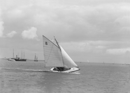 Sailing dinghy 'Flutterell', 1922. Creator: Kirk & Sons of Cowes.