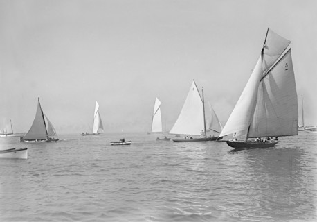 Group of rater yachts, date unknown. Creator: Kirk & Sons of Cowes.