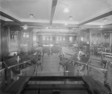 Interior shot, possibly inside the Royal Yacht Squadron. Creator: Kirk & Sons of Cowes.