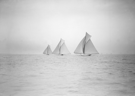 Start of Cowes to Weymouth Race, August 1911. Creator: Kirk & Sons of Cowes.