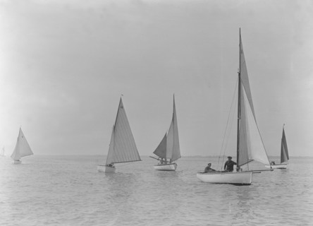 Group of East Cowes Sailing Club Boats, July 1921. Creator: Kirk & Sons of Cowes.