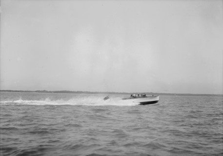 Unknown speedboat underway. Creator: Kirk & Sons of Cowes.