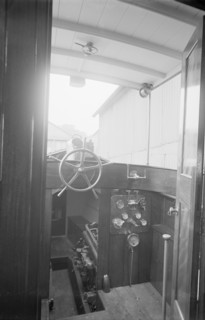 Cockpit and hold on cabin cruiser D.G.S.P., 1913. Creator: Kirk & Sons of Cowes.