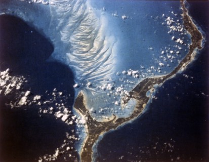 Earth from space - Eleuthera Island, Bahamas, c1980s. Creator: NASA.