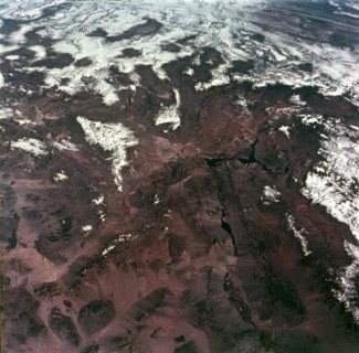 Earth from space - Las Vegas and the Mojave Desert, Nevada, USA, c1980s. Creator: NASA.