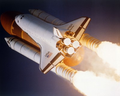 Space Shuttle 'Atlantis' launching from Kennedy Space Center, USA, 1980s. Creator: NASA.