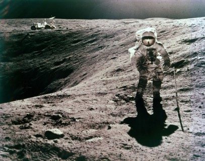Astronaut Charles Duke at the Descartes landing site, Apollo 16 mission, April 1972. Creator: John Watts Young.
