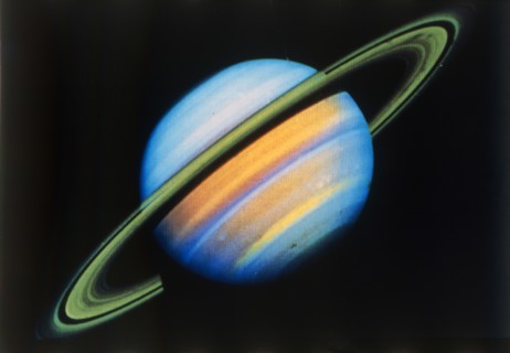 Saturn from 27 million miles, seen from Voyager 2 spacecraft. Creator: NASA.